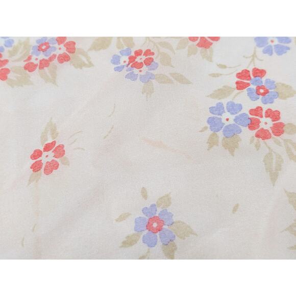 Vintage 70s Scarf Coral Pink Lavender Floral Stripe Floral Print Square - Picture 7 of 10